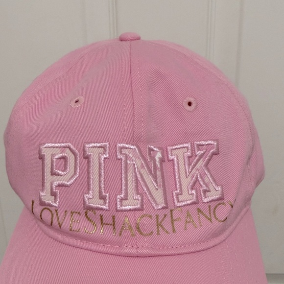 NWT Victoria’s Secret PINK x LoveShackFancy Baseball Hat in Lollipop Pink main image 8
